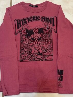 Hysteric Glamour Pink Long Sleeve Graphic Tee